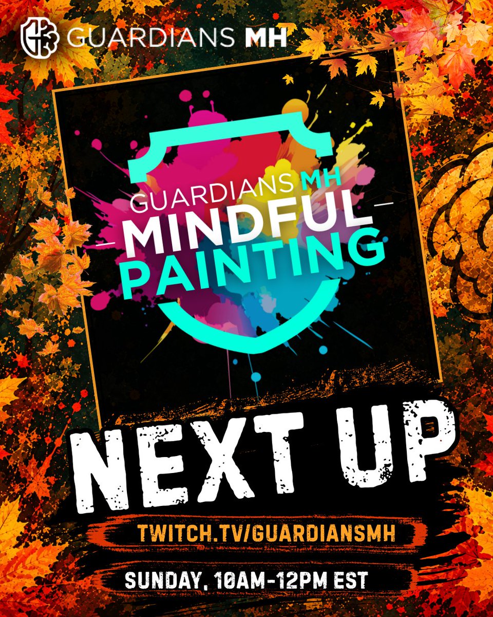 GuardiansMH's tweet photo. Join us as we kick off Day 2 of our Autumn Charity Stream Weekend with Mindful Painting!

@ssj5goku28 &amp; @avgjoe227 are going to be starting us off with a chill painting session!

https://t.co/p3IQQBSWG0 https://t.co/yJ45HbJlgf