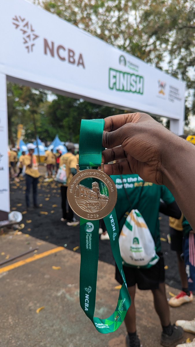 TBulumba's tweet photo. 21km done at the #MakerereMarathon Proud to have laced up my shoes for #MakRun 2026 and run for a cause that matters.
On to the next milestone! 🏅 https://t.co/uUvvjjAoF6