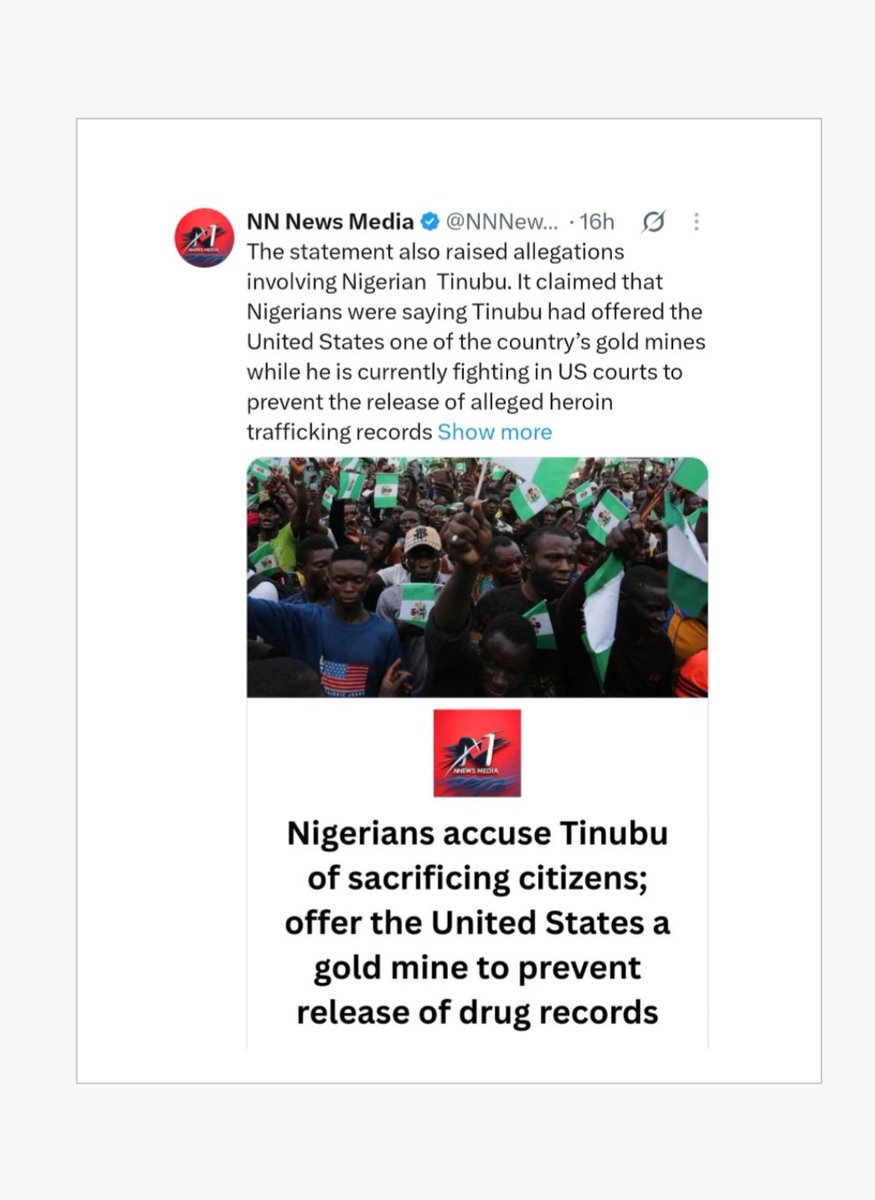 batten_von's tweet photo. The integrity of the United States is on the line. @HouseDemocrats are openly signaling plans to investigate the @realDonaldTrump Administration’s critical-minerals deals and the officials involved in negotiating them. The @DNC is citing high corruption and pay-to-play, which, in our opinion, is ridiculous.

With #Nigerians now questioning the alleged murder of 37 young men and children by Nigerian President Bola Tinubu’s (@officialABAT) paramilitary forces for illegally mining, and those mines reportedly being described by Nigerian government officials as a settlement or “bribe” to the Trump Administration, it is essential that the @StateDept publish the signed MOU to dispel the growing accusations of corruption.

@WhiteHouse @SusieWiles47
@HouseGOP @SenateGOP @AsstSecStateAF @PressSec @CNN @FoxNews @washingtonpost @Reuters @AFP @SenTedCruz @RepBrianMast @RepGregSteube @RepJames @RepLuna