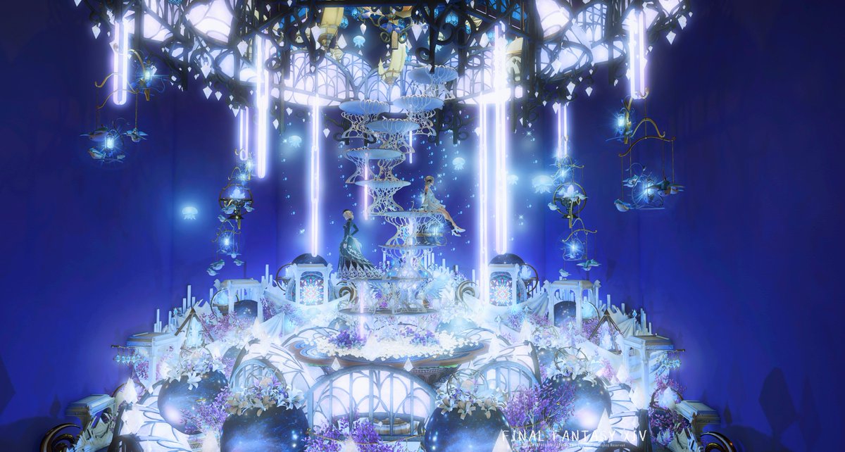 koganemei's tweet photo. めっちゃ綺麗なスタジオ見つけた☺️幻想的でハウジングもうますぎるー！
#Ephemeral_studio　＃FF14

Gaia Tiamat ラベンダーベッド 11区 3番地 https://t.co/Dq4ByMtfP8