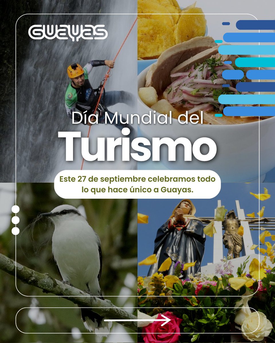 visitaguayas's tweet photo. 1/8
En el Día Mundial del Turismo, los resultados también cuentan. En 2026, la @PrefGuayas , a través de la Subdirección de Turismo, ha fortalecido su gestión con capacitación, promoción, presencia territorial, contenidos digitales y posicionamiento internacional. https://t.co/Aeqjk4UCIC