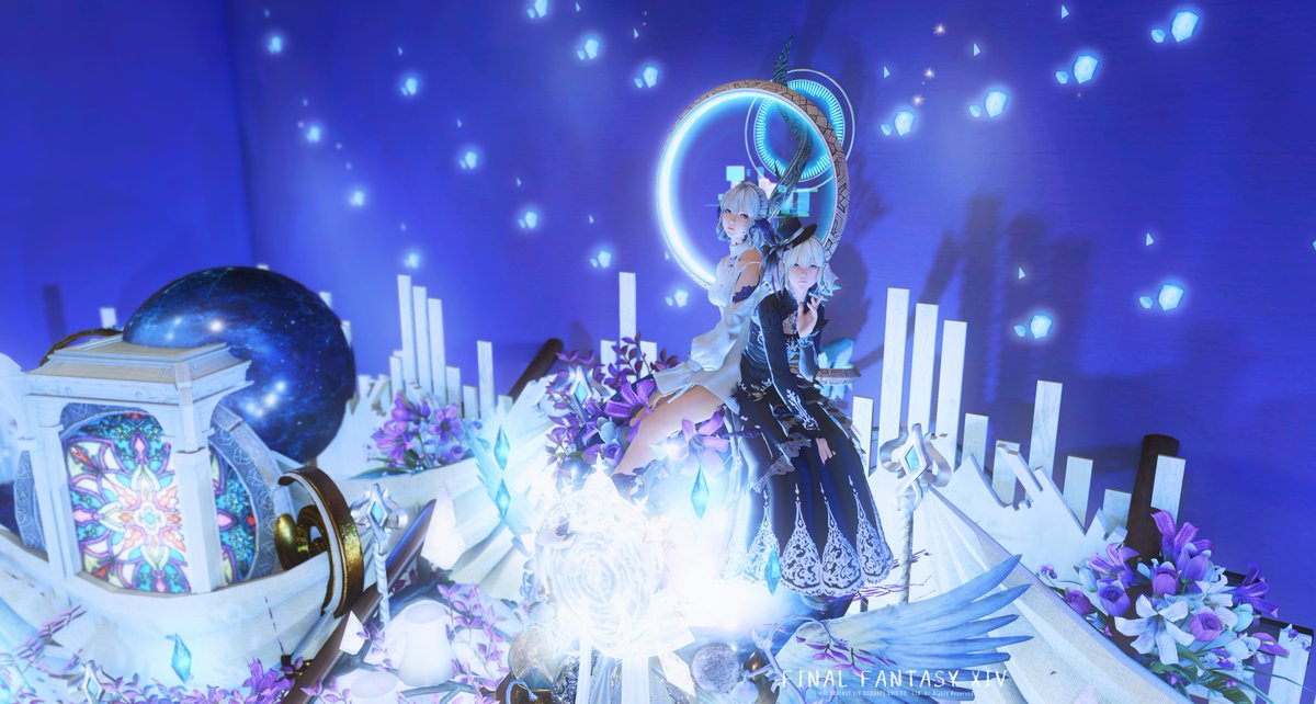 koganemei's tweet photo. めっちゃ綺麗なスタジオ見つけた☺️幻想的でハウジングもうますぎるー！
#Ephemeral_studio　＃FF14

Gaia Tiamat ラベンダーベッド 11区 3番地 https://t.co/Dq4ByMtfP8