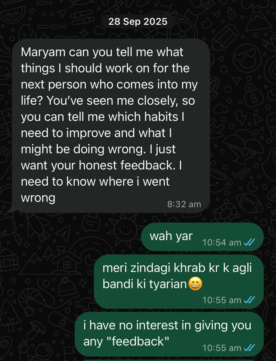 man0bi11i's tweet photo. happy 1 year anniversary to the breakup feedback message😍 https://t.co/4EMZ1kPMRw