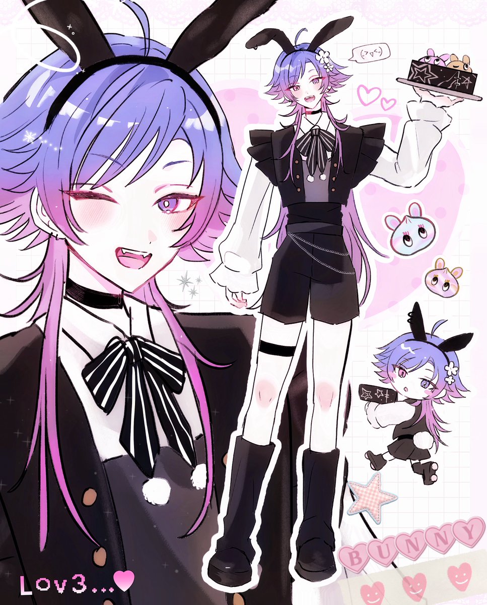poyapoya_asa's tweet photo. バニー店員の👾※捏造衣装 https://t.co/pAEiRk3KPZ