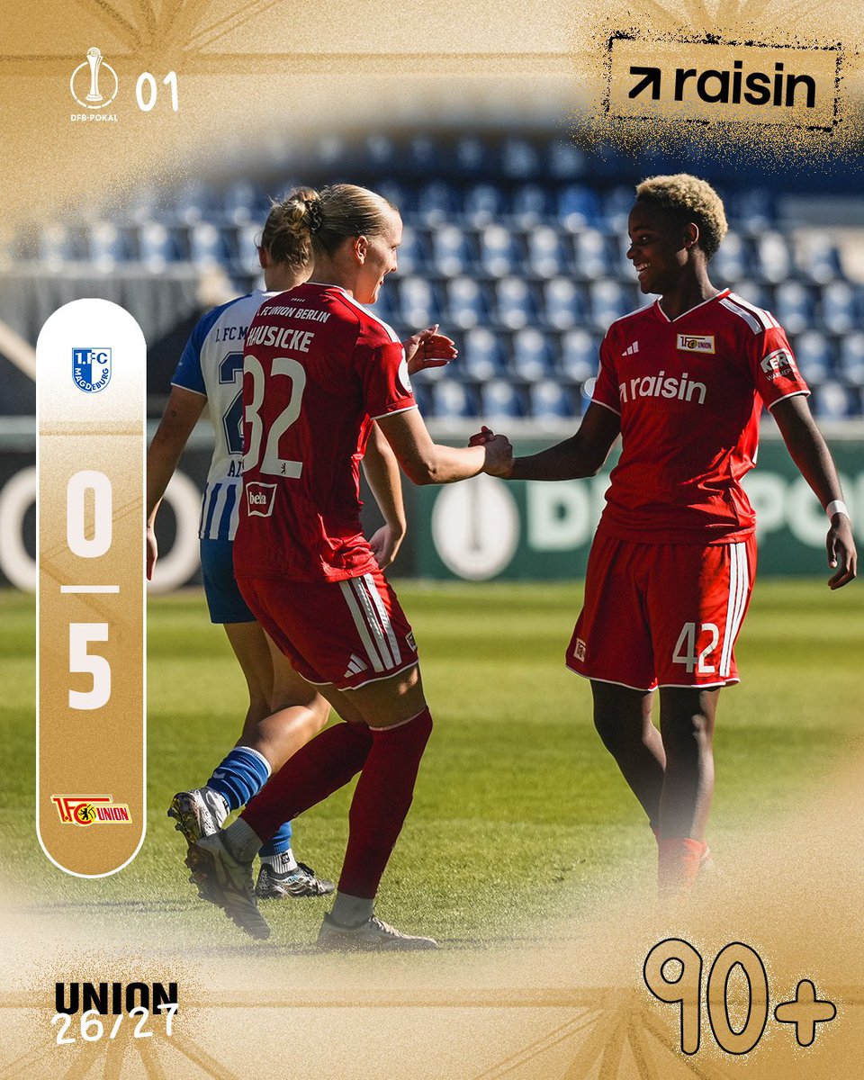 fcunion_es's tweet photo. ¡Una ronda más, por favor! ✅
Muchas gracias a todos y todas las Unioner que nos han acompañado hoy en el duelo de Pokal frente al Magdeburg
#FCMFCU https://t.co/KScTThjWpt