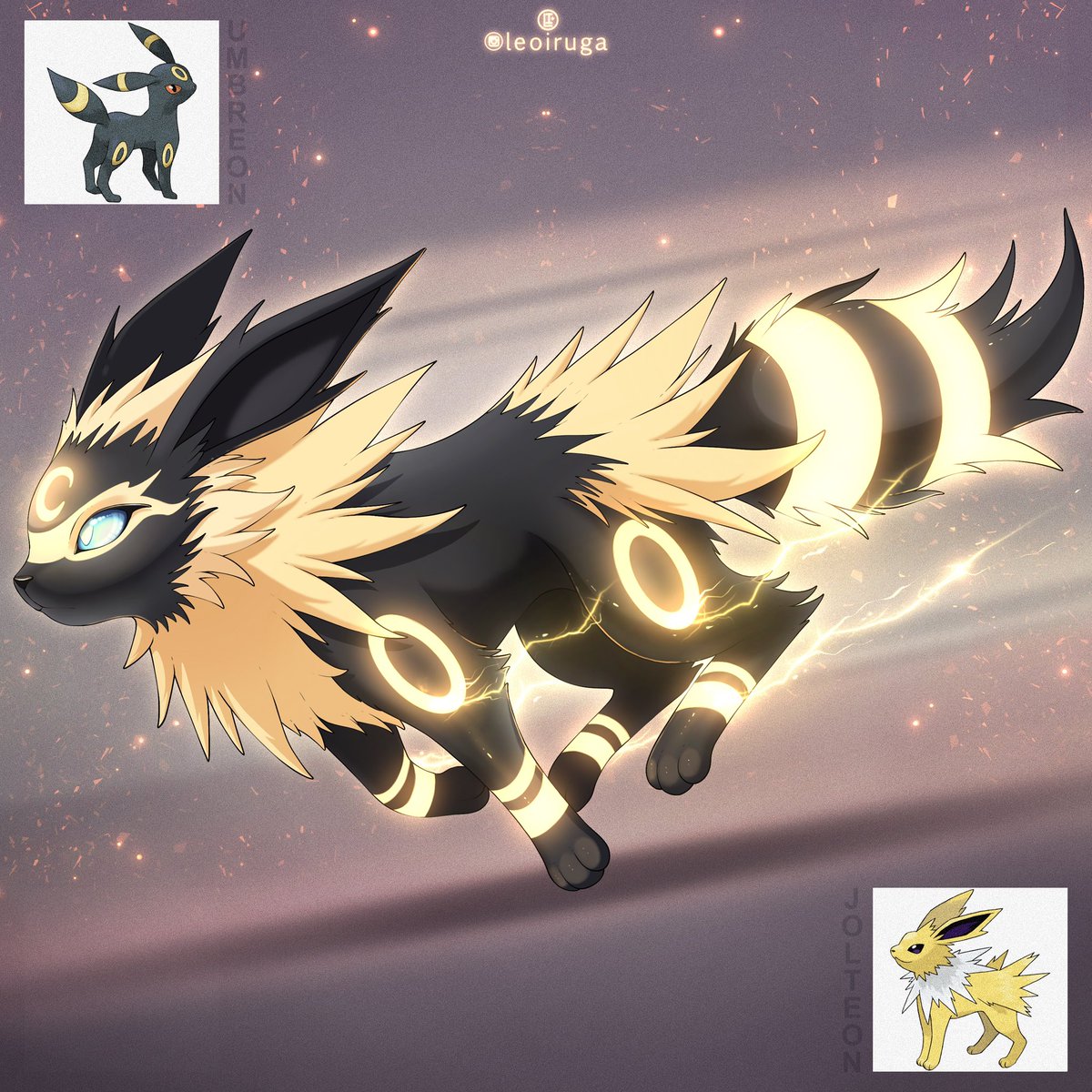 leoiruga's tweet photo. Umbreon and Jolteon Fusion 🌙⚡️✨
(Commission) https://t.co/tHqYhNCw6C