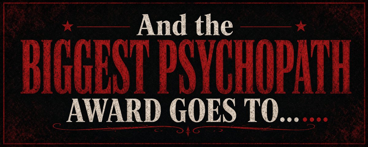 MrSpaceEagle's tweet photo. This world is a crazy place! Who do you think the Biggest Psychopath award should go to?

Created with Grok. https://t.co/dC66dHPL5X