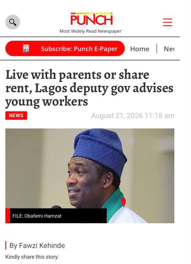 funsodoherty's tweet photo. Twice in recent weeks, Obafemi Hamzat and the APC have given us insight into how they see you.

In August: can't afford rent? Move back in with your parents.

This week: Lagos traffic is "not a problem, it's just a lifestyle."

Daily soul-crushing traffic is not a lifestyle. It is governance failure.

Vast numbers of Lagosians leave home before 5am and get back after their children are asleep. They lose hours of work, money on fuel and fares, time, health and wellbeing they will never get back. That is a cost to every household and every business in this state.

Housing, public transportation and traffic are closely related problems. You cannot fix one without planning for the others. But the first step to fixing them is to acknowledge them.

This government has ignored the pains of Lagosians for years. This is just the latest example. Lagos needs a government that acknowledges problems and uses its resources to solve them, not one that celebrates them. 

Inefficiency is not culture, it’s failure  

FD

#OTiya