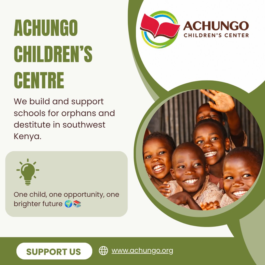 UniversalGiving's tweet photo. One child, one opportunity, one brighter future - support Achungo Children’s Centre in building and providing schools for orphans and destitute children in southwest Kenya at https://t.co/ZhQnmIK2t9! 🌍📚
#achungochildrenscenter #educationforchange #universalgiving https://t.co/MEwjqM1eED