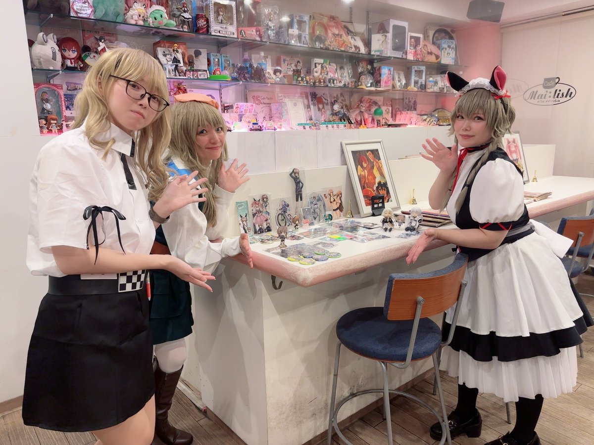 cafemailish's tweet photo. 9/27（日）
 #シュタゲ のバイト戦士こと鈴羽のお誕生日当日のカフェメイリッシュ！
大盛況���りがとうございました✨

祭壇での撮影会も楽しかったですね♪

14時〜ラスト 阿万音鈴羽あいか
16時〜ラスト 阿万音由季うさの
遅番 桐生萌郁せら
でした🥀🫧🍎

#阿万音鈴羽生誕祭2026
#メイドカフェ https://t.co/UZXTJehAmd