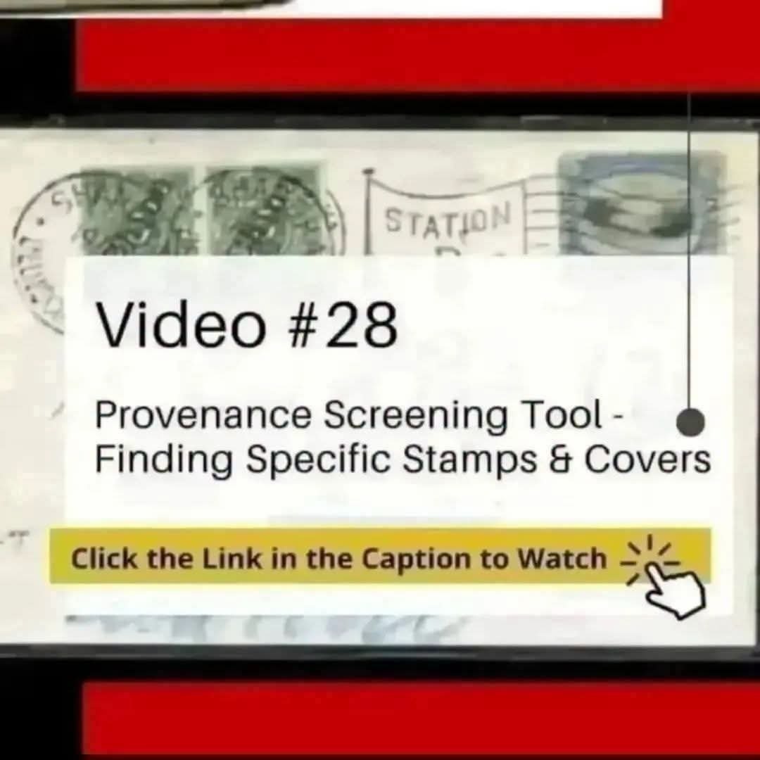 haddadm70's tweet photo. If you'd like more information about how to FIND SPECIFIC STAMPS & COVERS and learn of their PROVENANCE watch this VIDEO #28 in the series of how to use some of the search functionality at #StampAuctionNetwork.
Click here for the video link:
https://t.co/a2mEMOqJHv
#philately https://t.co/VxW0Mm3oB4