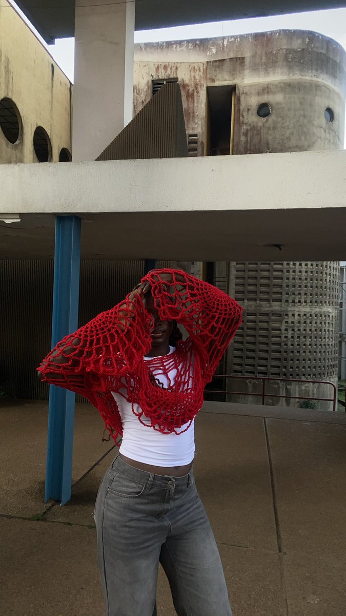 iyanu_oseni's tweet photo. Messed around and made a crochet spider web top https://t.co/7GvNIOuoMI