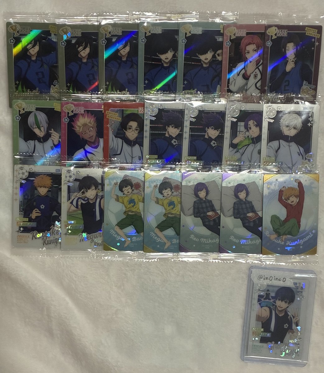 in0ino0's tweet photo. 【交換】
ブルーロック ウエハース6 交換

譲→　画像の方
求→　ER 潔＞黒名　O 潔

・郵送のみ

難しいとは思いますがよろしくお願い致します。また当方取引初心者ですのでご連絡や対応に時間がかかる可能性がございます。
ご了承下さい。 https://t.co/1Pn3UsqHUJ