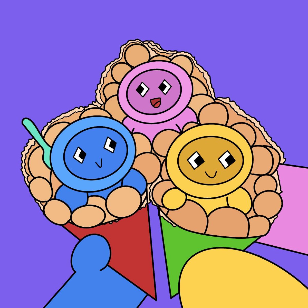 BabyCrye's tweet photo. A little Dlicom treat for the day. Sweet moments, fun colors, and that cozy vibe that makes everything feel a bit better. Sometimes, good vibes can be as simple as sharing a waffle with the Dlicom squad. @DlicomApp @timcrypto https://t.co/8KR4lAdmB3