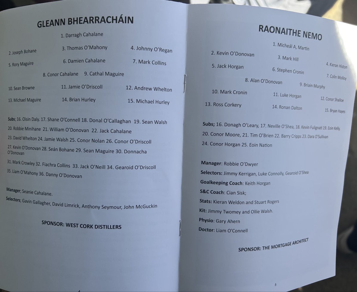 TheRebelReviews's tweet photo. 🏐Match Programme for the PSFC Quarter Final between @CastlehavenGAA and @NemoRangersGAA 

Throw in at 4pm in Clonakilty https://t.co/ay2worsXYs