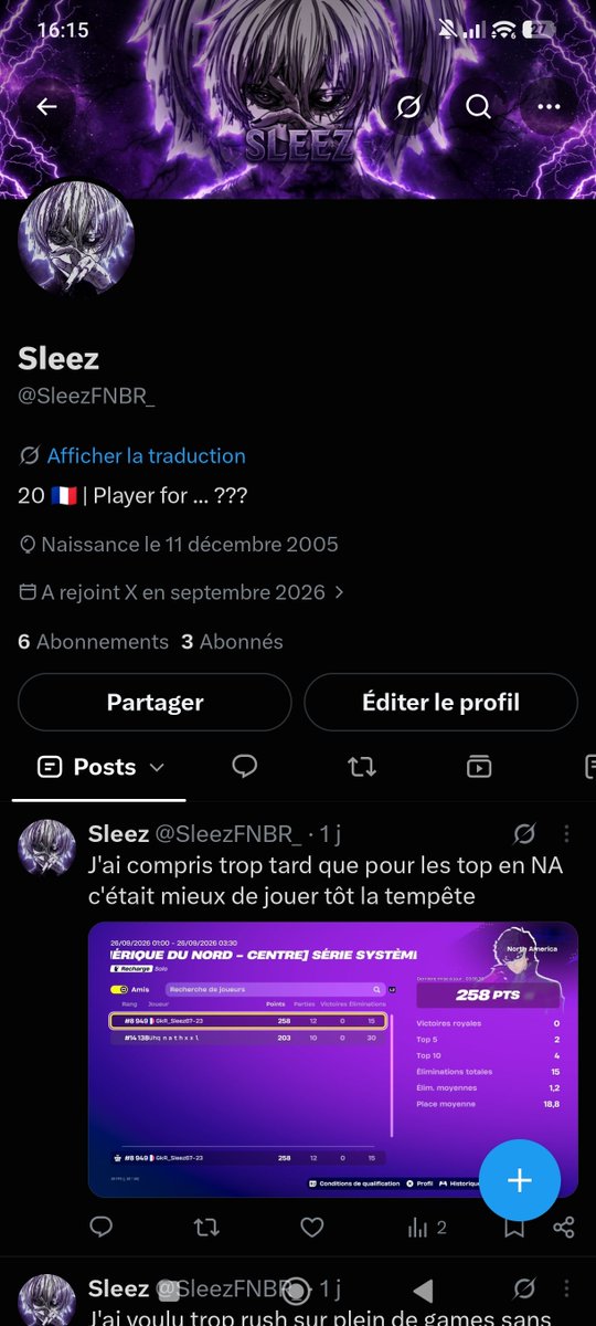Sleez_fn's tweet photo. N'hésitez pas à vous abonnez à mon nouveau compte Only compétitif https://t.co/uDOA2jqbXx