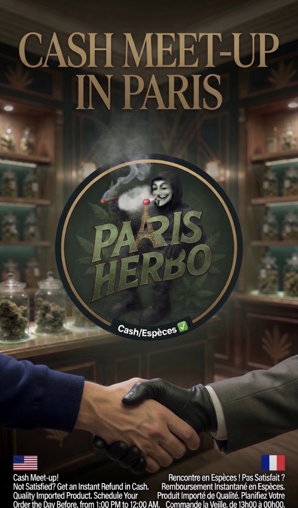 ParisPluga's tweet photo. Cash ✅

get THC Carts in France 
 get Hash in Paris
 get weed in Paris
weed in Paris Disneyland 
 get Cannabis in Paris suburbs 
 get Wax in Paris IDF 
 get Static Frozen Sift in Paris Banlieu

https://t.co/WbzEfBuFaI 

#poupettekenza #dals #nufc #KhalifaKush #Paris #IDF https://t.co/lXMpttQ6Ap