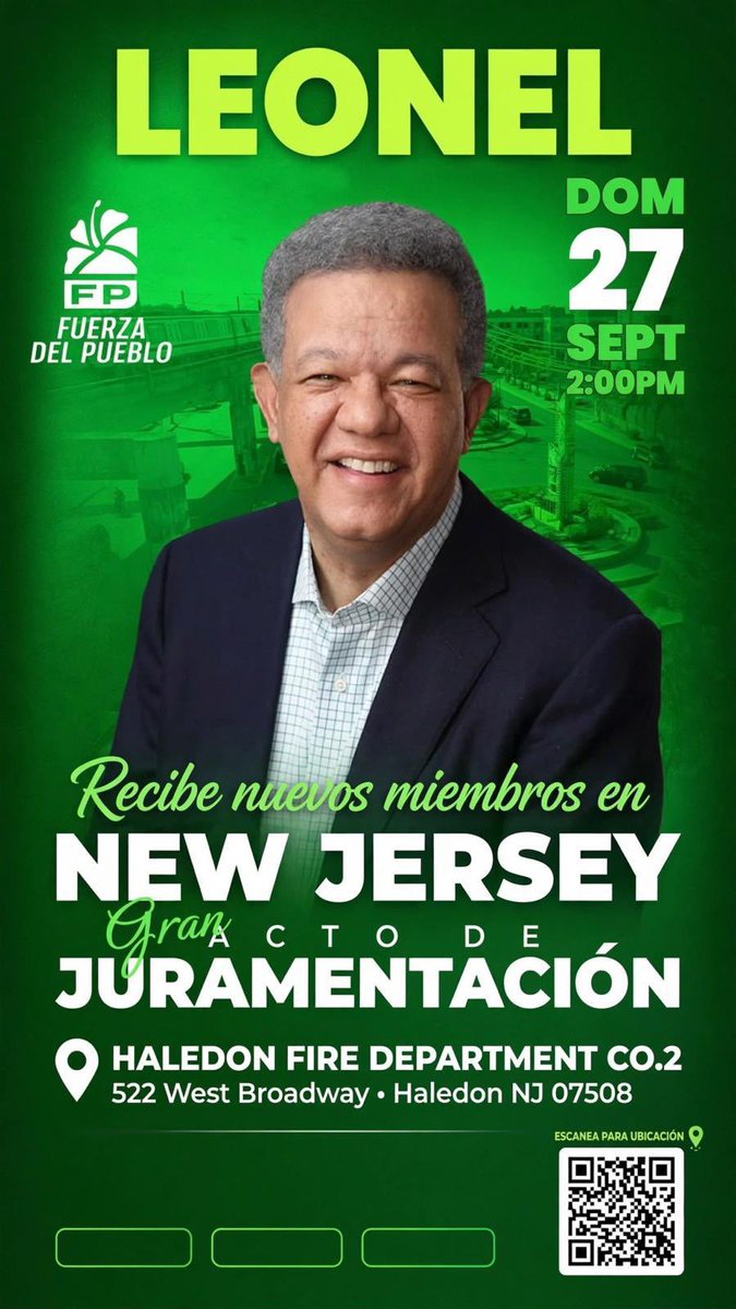 PerezGIg's tweet photo. Henry Abreu
Siempre.!! 💚🇩🇴

#HenryAbreu #Siempre #FuerzaDelPueblo #FPNewYork #NuevaYork #DiásporaDominicana #RepúblicaDominicana #CompromisoSocial #Comunidad @FPcomunica @LeonelFernandez @FPNewJersey_ @OmarLFernandez @FPComunicaCir4 @FPMPlata @johhnyarrendel @RRosarioMarquez @JaimeRinconRD @wallynet3 @yonleiby @yanesiEspinal