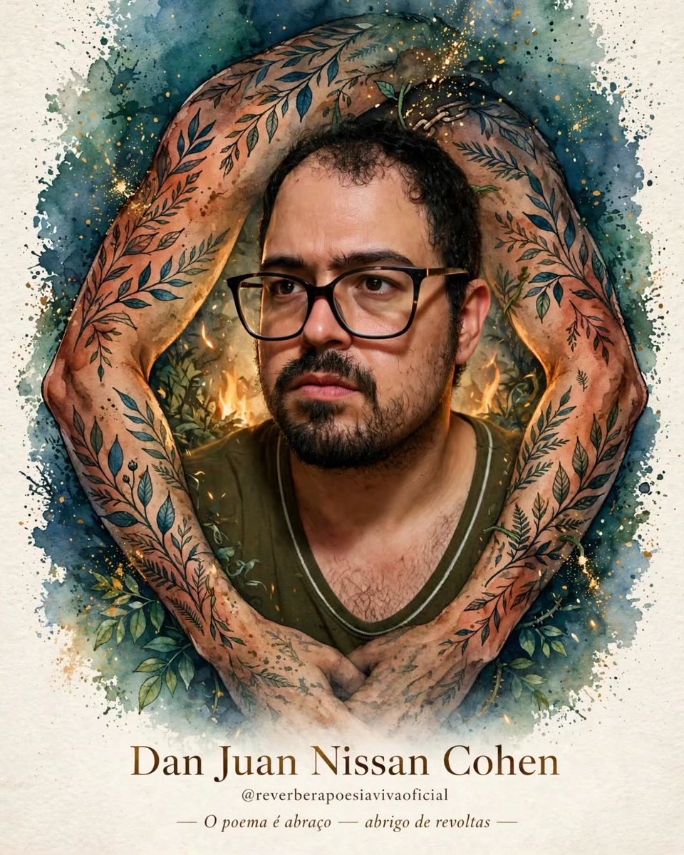 ManualMolle's tweet photo. When someone sees these arms with tattooed leaves, chains turning into roses, and fire at the center, they’ll know: it’s Reverbera Poesia Viva. A shelter of verses bordering destinies

The poem is an embrace—a shelter for revolts—
where life’s leaf https://t.co/0QzJfyX4cW