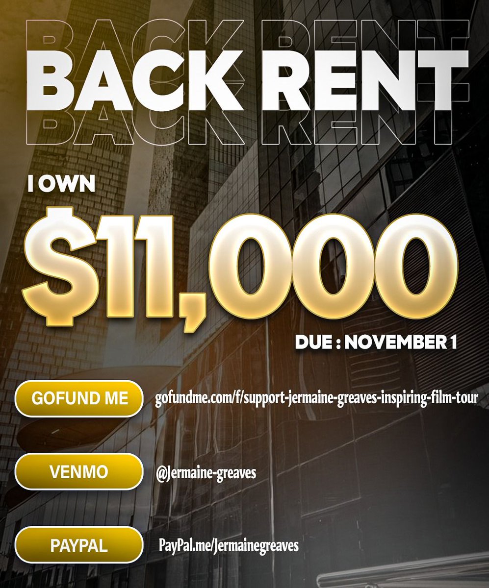 Blackdisabledl2's tweet photo. I am  Jermaine greaves black disabled person who is behind on my back rent by $10,800 the reason this happened is because my job put us on a dark period so now as I'm looking for a job I still need to pay my back rent currently and I need to pay at like 10,800 to cover that boost and share and spread the word https://t.co/szn7qEQcW8 need this by October 15 venmo Jermaine-greaves and https://t.co/J93qZN5DEO