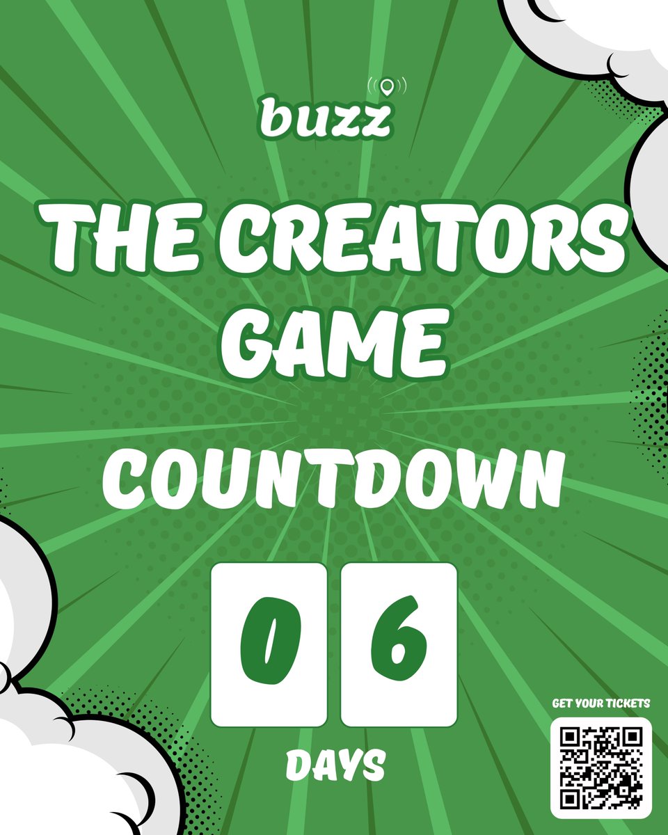 Buzzng_app's tweet photo. 🚨 6 DAYS TO TCG2026!

The countdown is getting REAL! ⏳
In just 6 days, 22+ creators go head-to-head for an unforgettable gaming experience!

📅 October 3 &amp; 4, 2026
🎟️ TICKETS: https://t.co/l8XtpPql7p

Are you ready? 👀

#TCG2026 #BuzzngApp #TheCreatorsGame #AbujaEvents  #Abuja https://t.co/H0p7NjpvmE