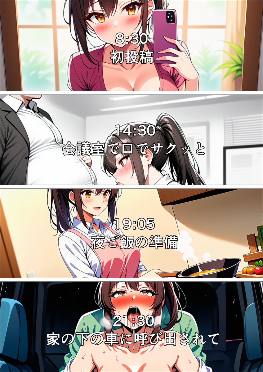 6f6xf's tweet photo. 不倫中の上司にselogを命令された、人妻の1日(1/5) https://t.co/2DvyPHs3Td