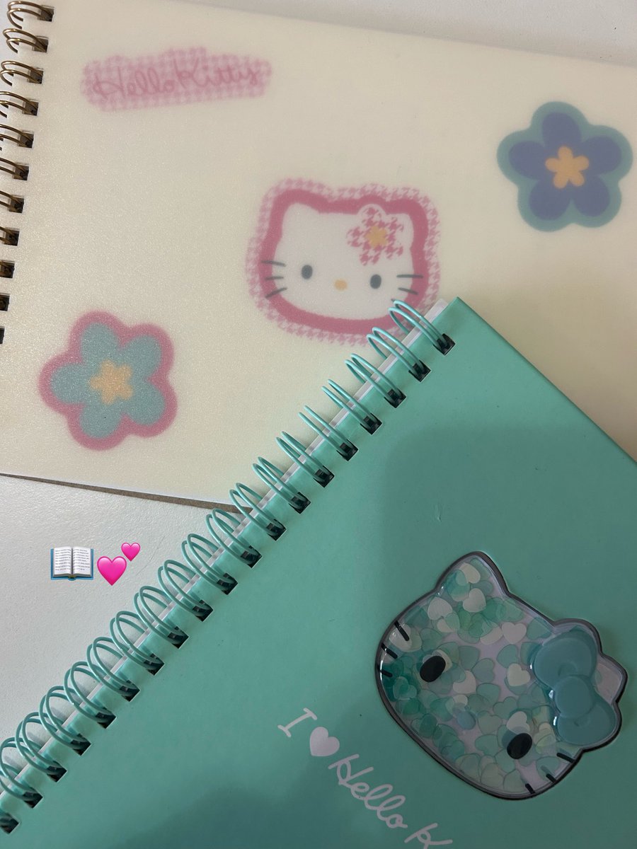 berry_in_gum's tweet photo. ジャーナリングおすすめです！最初はスマホのメモ欄にざっくり書いていたけど、ノート買って書き方変えてみたら叶って欲しい事はほとんど叶ってるし、ごちゃごちゃした脳内や感情の整理にも良い！最近買ったこのキティちゃんのノート可愛くてお気に入り🎀 https://t.co/Q8jxTGXmAV