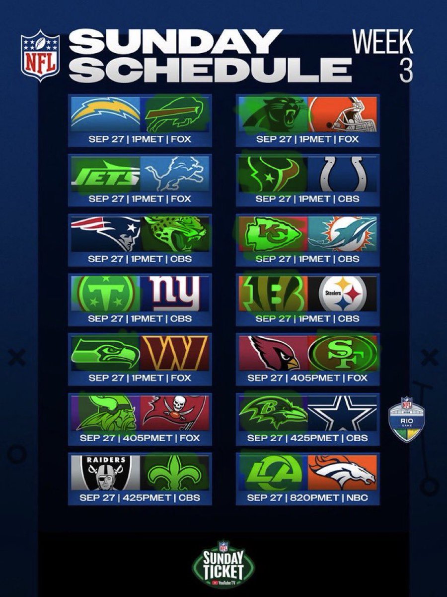 LondonRFEF's tweet photo. Week 3 Sunday Picks 👀 https://t.co/1qtRwX6hRw