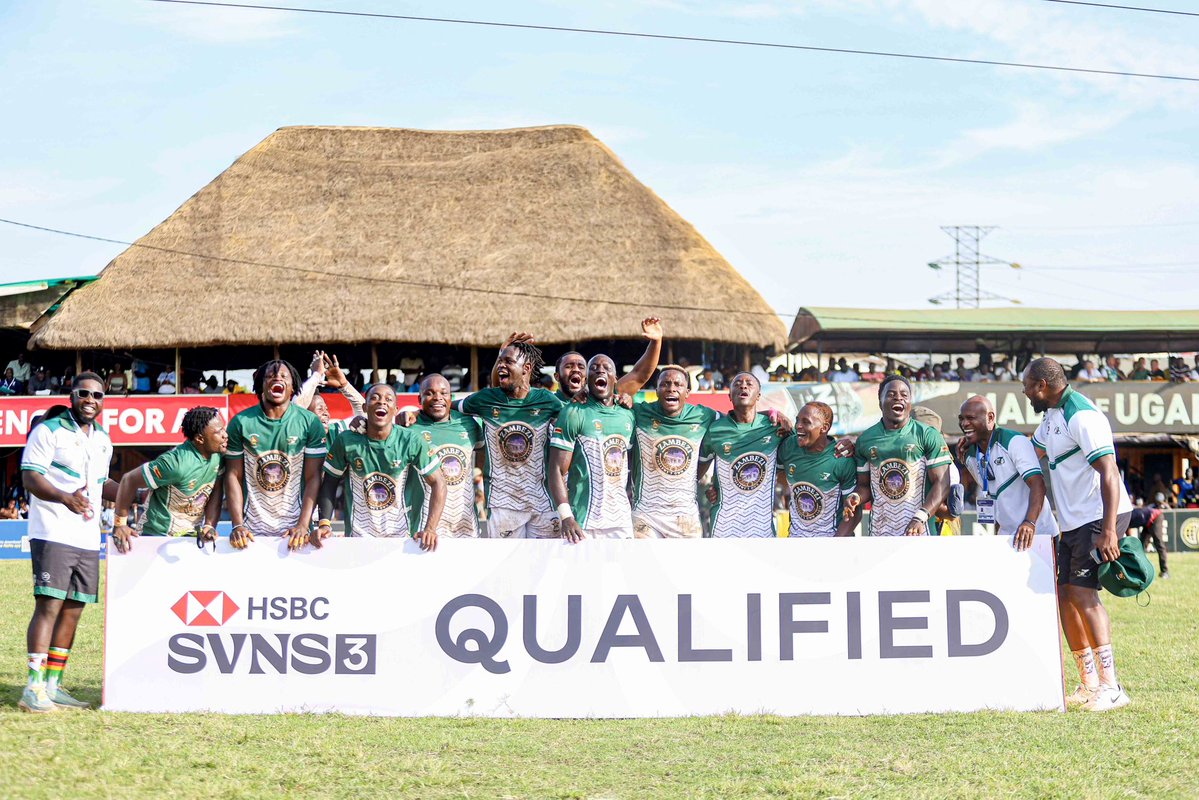 RugbyAfrique's tweet photo. 🇿🇼🏆 CHAMPIONS! THEY’VE DONE IT!

Zimbabwe lift the Africa Men’s Sevens Series – Uganda edition title and, with it, secure qualification for HSBC SVNS 3! 🏉🔥

A huge achievement for the Cheetahs as they celebrate their tournament triumph and a place on the global stage. 🌍🇿🇼 https://t.co/0T9aAra3Sm