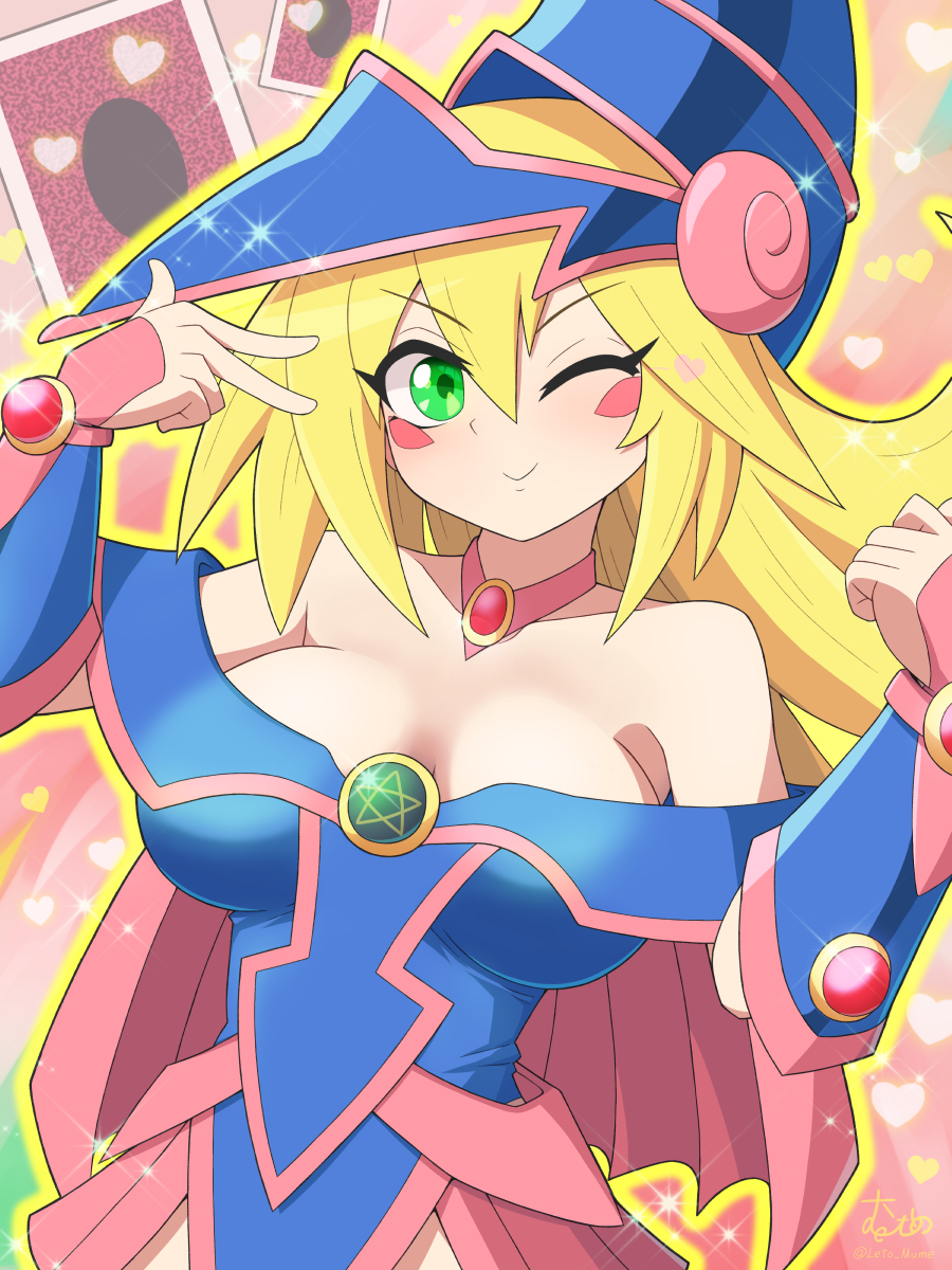 Leto_Mume's tweet photo. ブラックマジシャンガールもイラスト毎にカラーリングが何パターンかあって、僕は原作漫画のカラーが一番好きと日ごろから言っているのですが、ストラクチャーデッキ遊戯編のイラスト(YU-01)のカラーもピンク増し増しでかわいいなぁと思います。結論、ブラックマジシャンガールはどんな色でもカワイイ！ #OCGファンアート