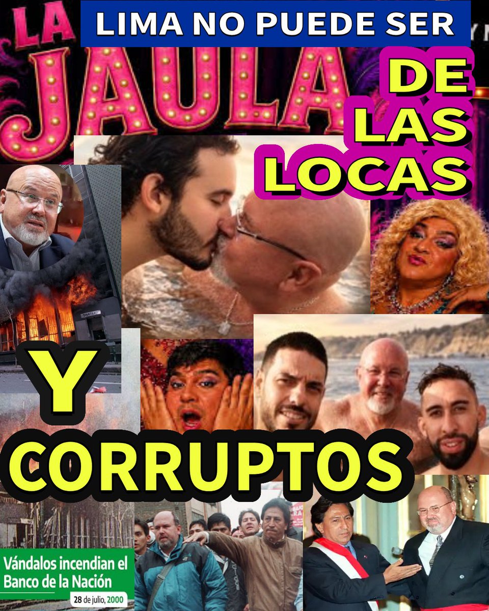DemocraciaPais's tweet photo. 🚨LIMA NO PUEDE SE "LA JAULA DE LAS LOCAS Y CORRUPTOS"
🚨EN EL AÑO 2000 TOLEDO Y CARLOS BRUCE LIDERARON LA MARCHA DE 4 SUYOS QUE INCENDIÓ EL BANCO DE LA NACIÓN Y OTROS EDIFICIOS DE LIMA
🚨CARLOS BRUCE DEBE ESTAR PRESO CON TOLEDO POR GRAVES DELITOS, DESTRUIR LIMA Y ROBAR AL ESTADO https://t.co/rktTeJSo2s
