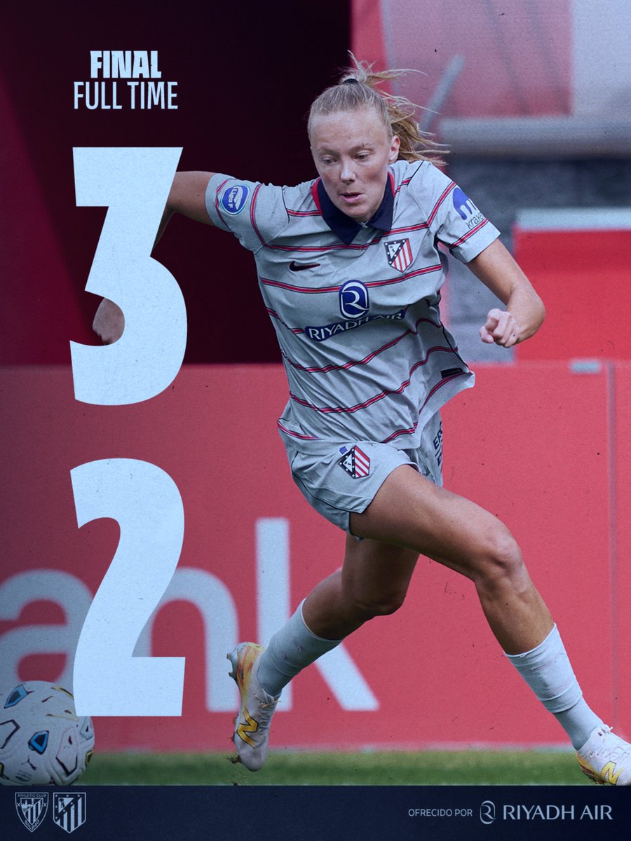 _BrasilAtletico's tweet photo. Hoje pela Liga Feminina, Athletic Bilbao 3 x 2 Atlético De Madrid, muitos erros defensivos e derrota fora de casa.
#atleti #aupaatleti #laliga #futebol #futebolfeminino https://t.co/RM5RYc0Auc