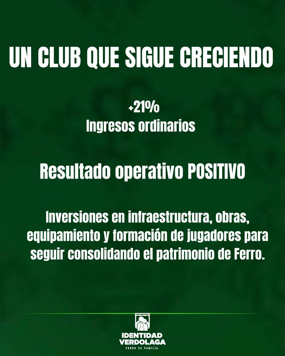IdenVerdolaga's tweet photo. A LAS MENTIRAS LES RESPONDEMOS CON EL BALANCE APROBADO ✅💚

Hoy escribimos el futuro juntos.

#FerroNoSeDetiene 🚂
#IdentidadVerdolaga 💚 https://t.co/3BxDMPpiQc