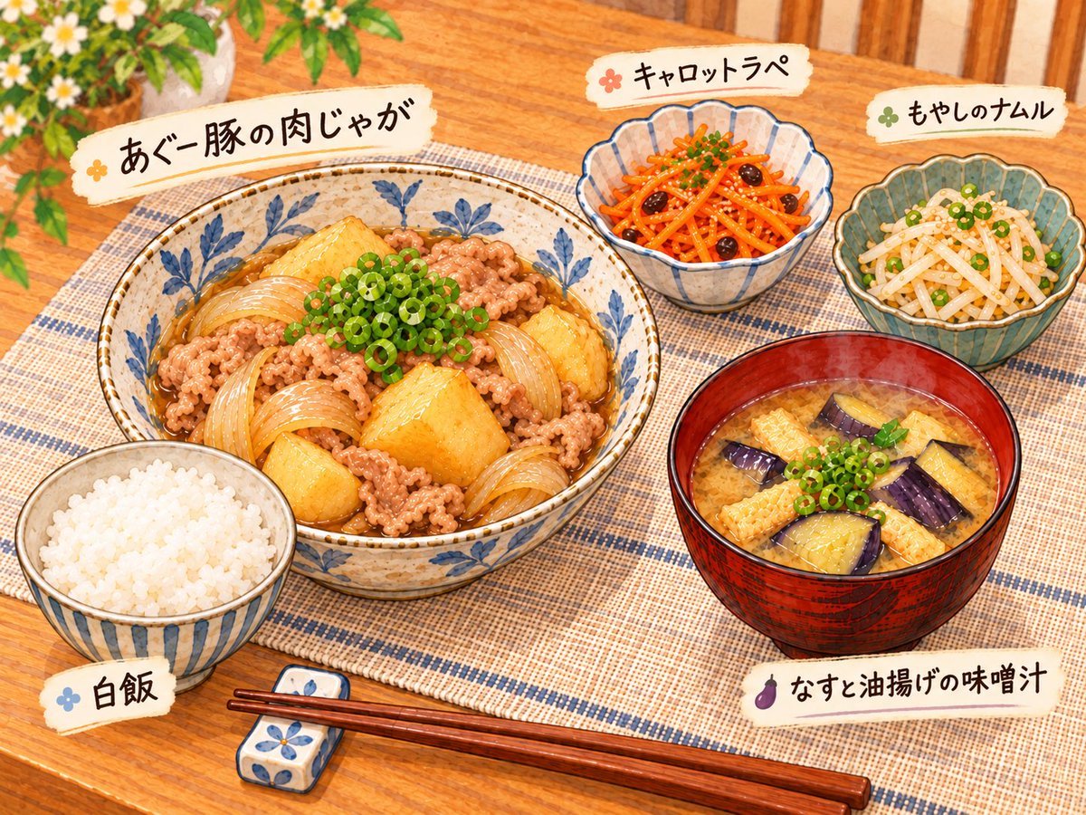 muro_p's tweet photo. 今日の夕飯メニュー！✨
肉じゃがは小林カツ代さんのレシピが最強！💪

#夕飯
#食欲の秋
#おうちご飯 https://t.co/iuvx8LyEZK