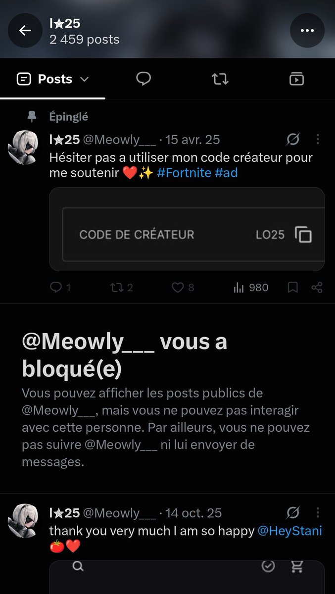 heytone_french's tweet photo. Wow, elle me bloque alors que j'ai rien fait 🤣🤣🤣🤣 https://t.co/D2NoEuWFFu