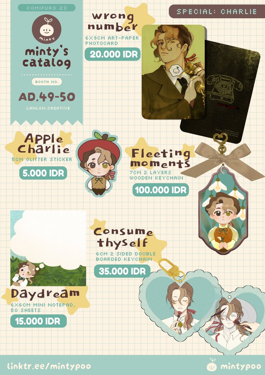 mintypoo_twt's tweet photo. ✦ COMIFURO 23 CATALOG ✦
Find me at [AD.49-50], both days.

🌱 Stardew Valley
🎨 Original WỬoks + OC
⚔️ Baldur's Gate 3
🔫 Overwatch

Pre-orders / pick-ups available @lanloncreative 
Full catalog below ↓
#Comifuro23 #CF23 #CF23Catalog https://t.co/TbCkU7yHyk