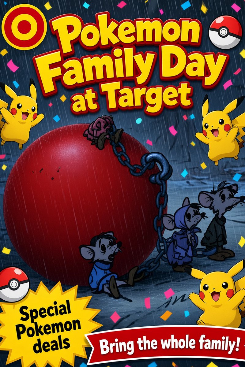 Duclair316's tweet photo. For all the @Pokemon family’s out there @Target is having a special FAMILY EVENT today where you could take your kids to target at 2am and sit in the rain until noon for a special family event. Shout out to Target for taking such good care of our kids! https://t.co/QOZ7CDA12b