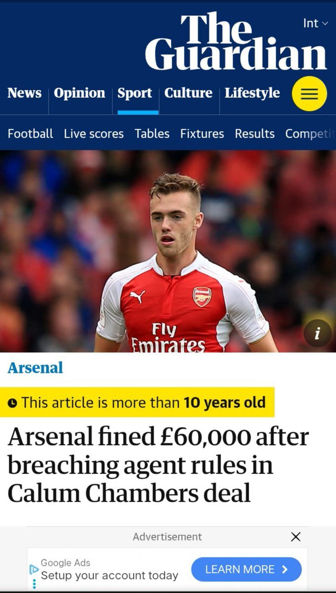 wooly_baybee's tweet photo. And this is Arsenal they bought a player from Southampton, through a unlicensed and unthorized agent Alan Middleton and was later  fine £60, 000 by FA for breaking Football agent Regulations, like I said nobody from the Red cartel is innocent. https://t.co/EbyUV2I9ki