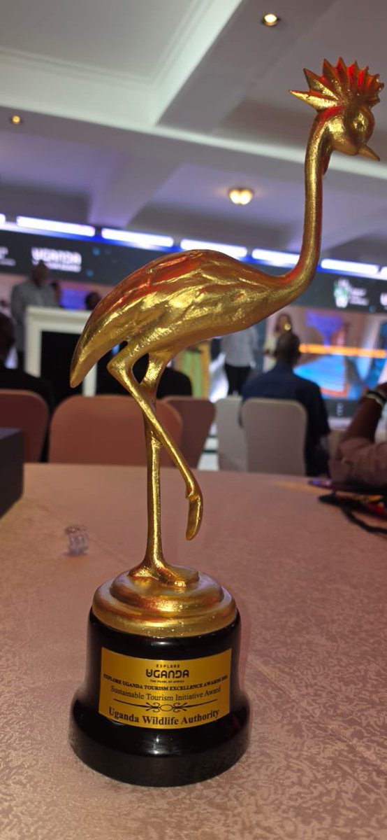 ugwildlife's tweet photo. UWA wins at the Uganda Tourism Excellence Awards 2026!

A proud #WTD2026 moment as we received the Sustainable Tourism Initiative Award today, recognizing our contribution to conservation and sustainable tourism.💪🏾👏🏻
#ExploreUganda #WTD2026 https://t.co/Str198fxfc