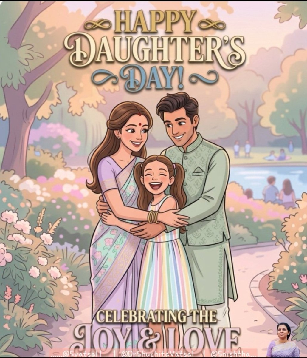SJVatsal's tweet photo. On #DaughtersDay, we celebrate the incredible daughters who shape future with their brilliance,resilience & vision.
Cheers to every young girl who is breaking barriers!
Let’s continue building a world where your potential knows no bounds.✨
#EmpowerDaughters #FutureIsBright https://t.co/3tLvfDJ1c5