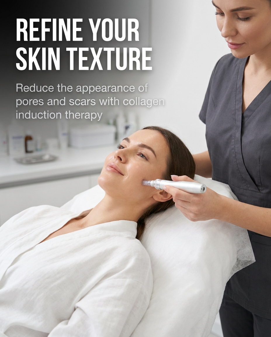 Highnessmedspa's tweet photo. Smooth skin starts with collagen. Highness Med Spa uses microneedling to trigger natural healing, reducing acne scars and pore size. Experience a refined texture through professional collagen induction therapy. 

#eyebrowslift #botoxnoselift #botoxjowelslift #wrinkles #ED https://t.co/iLTygIpCVI