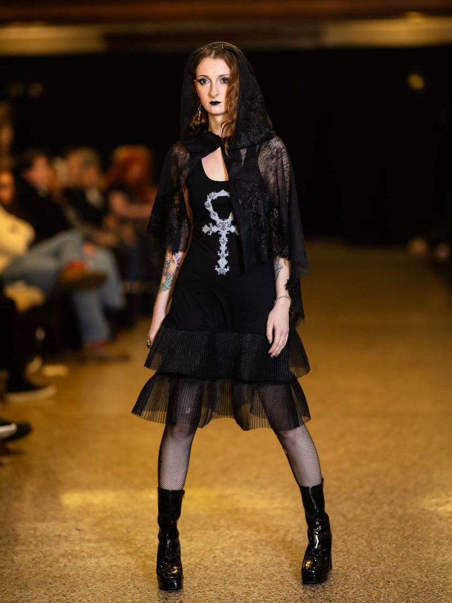 ChristaNovikoff's tweet photo. the future and left it behind. Shots from January 10, 2026. Photographer: Rick Belden Photography 
Designers: Look 1—Snarkeez; Look 2—Ashley Rae. https://t.co/qMi6iJ67Br