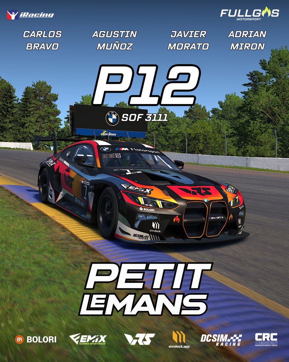 FullGasMS's tweet photo. Resultados de la Petit Le Mans en el circuito de Road Atlanta.
Menuda resistencia, de los mejores eventos del año sin duda🔥

Grandes resultados de todos los equipos y casi acariciamos el podio por primera vez en un evento especial en la categoría GTP! https://t.co/oYKhExo1xk