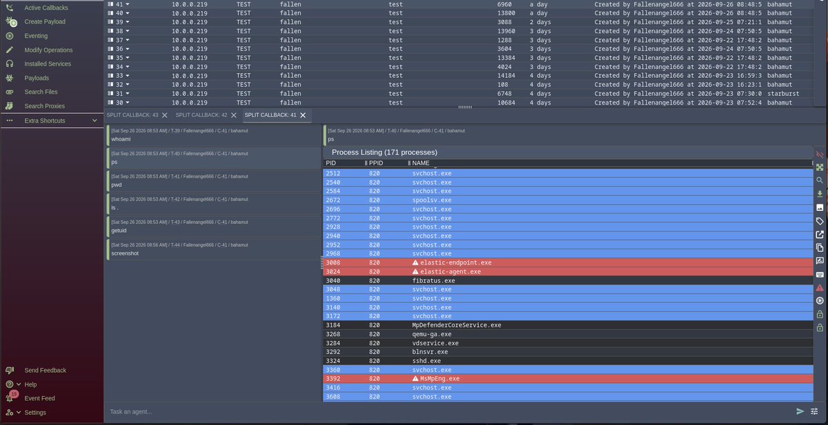 FallenAngelC2's tweet photo. I integrated LoudSunRun-style stack spoofing into Bahamut so direct API calls and indirect syscalls, which still execute from inside ntdll present a legitimate caller chain.
#RedTeam #windows #EDR #C2 #cybersecurity https://t.co/V9DdFihZ2k