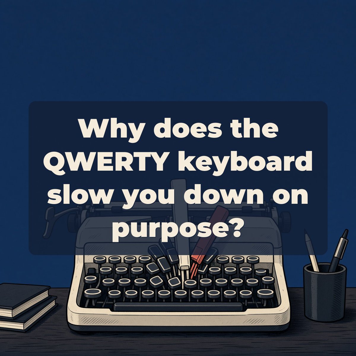 cedric3696's tweet photo. 🔍 Daily Micro-Mystery

Why does the QWERTY keyboard slow you down on purpose?

Answer in about 30 minutes.
https://t.co/WVg16OBeem
#MicroMystery https://t.co/plbRSQj3jA
