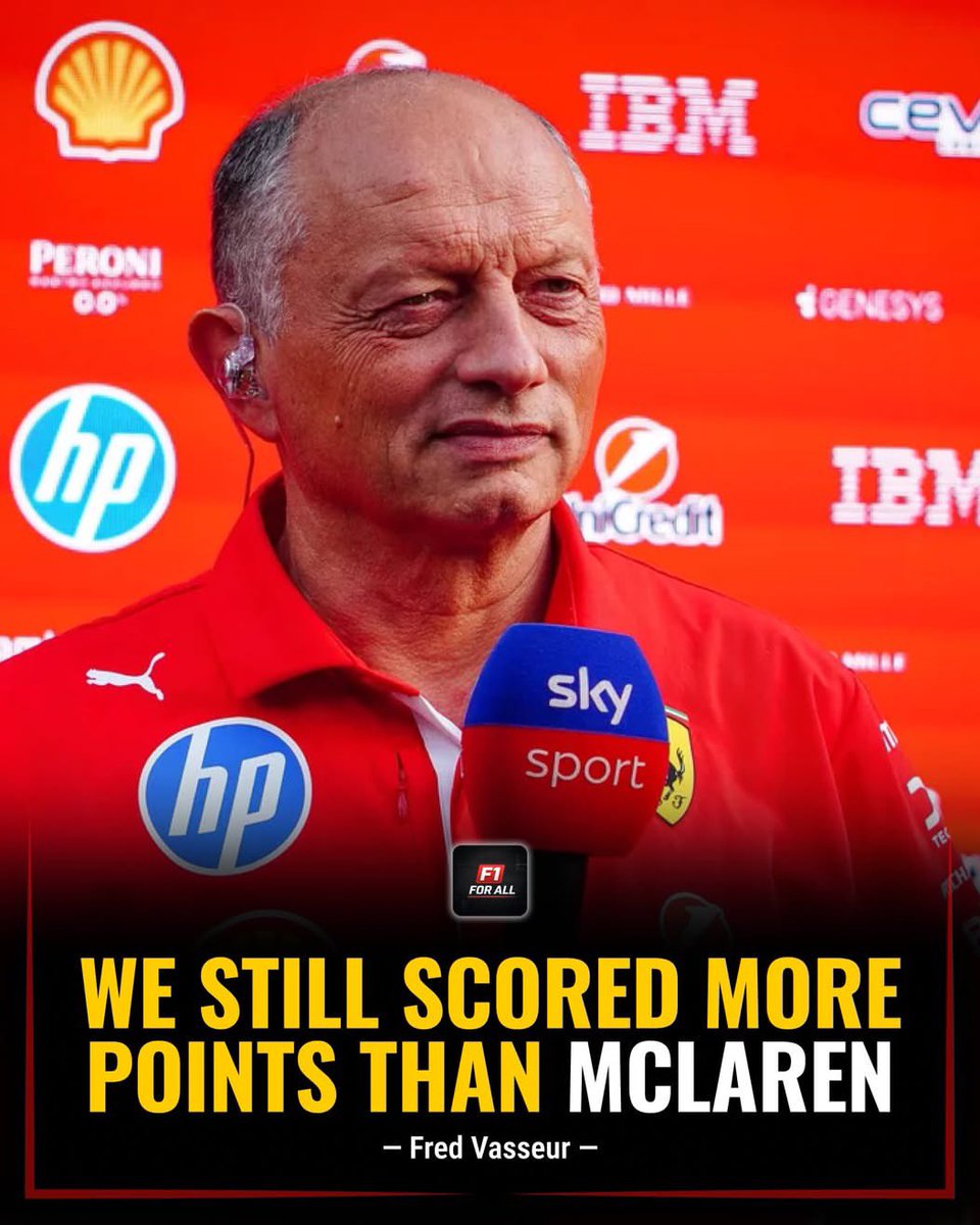 F1Cox256's tweet photo. Listen to the person we expect to bring us glory, Fred Vasseur is not fit to lead the most prestigious formula 1 franchise in the history of formula 1. 
Sack Vasseur now. https://t.co/q1NzkGlycI