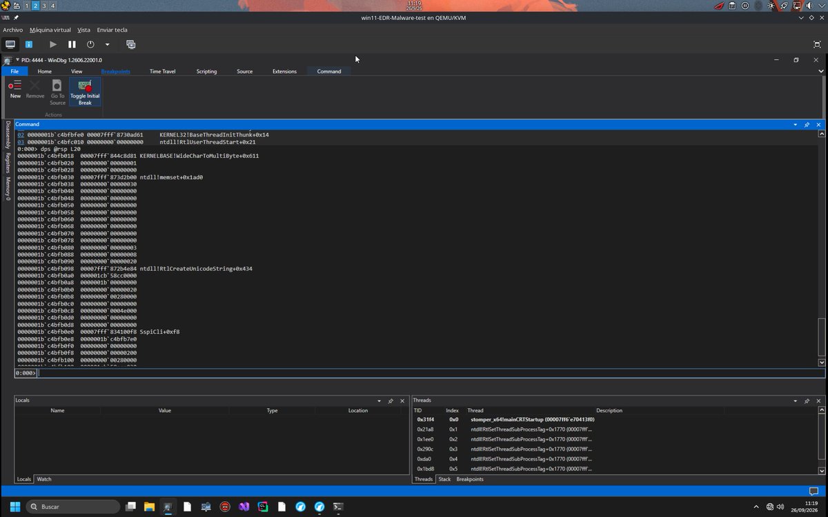 FallenAngelC2's tweet photo. I integrated LoudSunRun-style stack spoofing into Bahamut so direct API calls and indirect syscalls, which still execute from inside ntdll present a legitimate caller chain.
#RedTeam #windows #EDR #C2 #cybersecurity https://t.co/V9DdFihZ2k