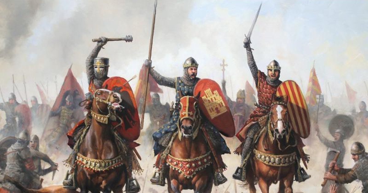 hispaniagothia's tweet photo. «Aquí, señor obispo, morimos todos». Con el ejército al borde del colapso, Alfonso VIII encabezó la carga junto a Pedro II de Aragón y Sancho VII de Navarra. Tres reyes cabalgando juntos en Las Navas de Tolosa; Al-Nasir huyó y la victoria cambió la historia de Hispania. https://t.co/Le0zdmZe9E