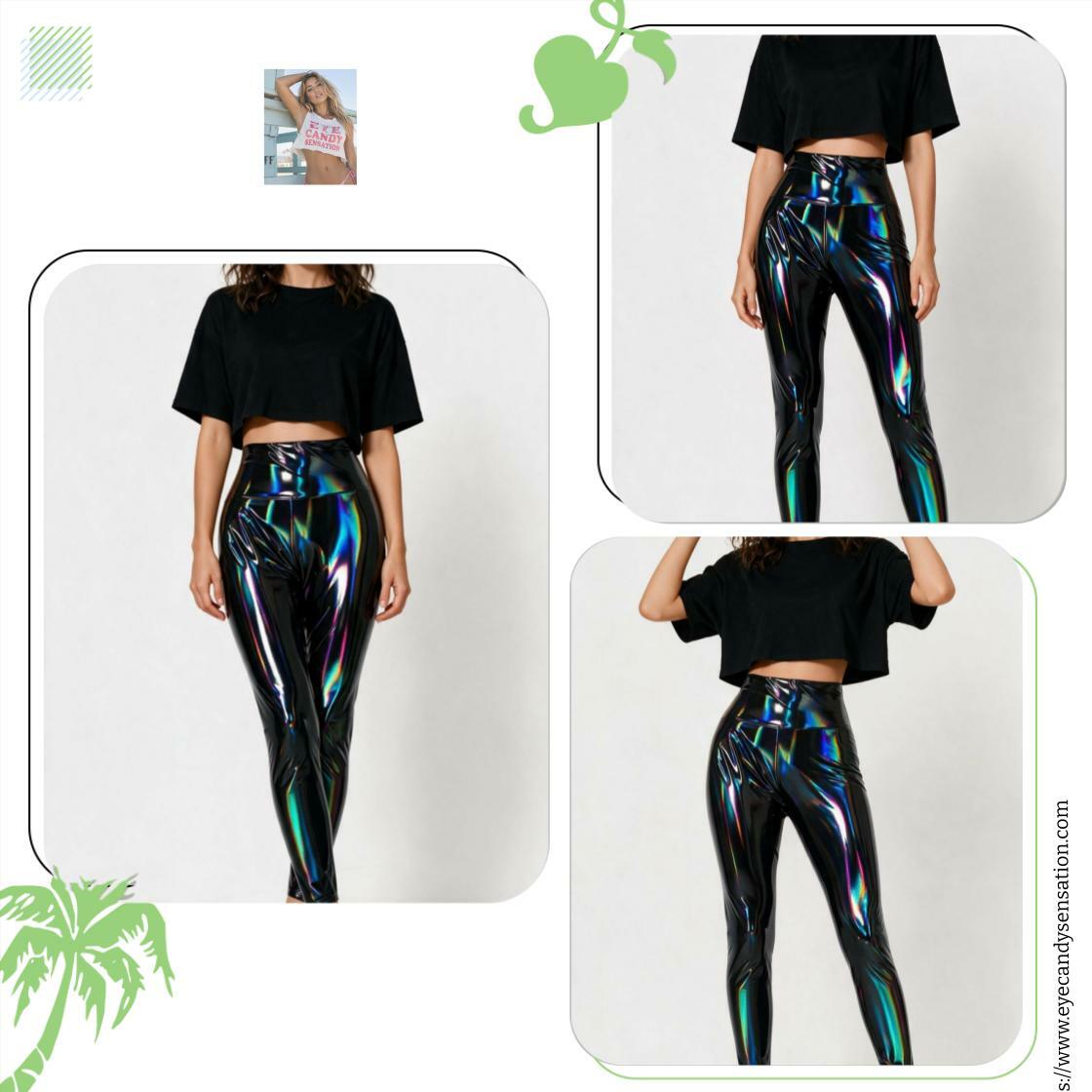 hey_ItsAVibe's tweet photo. ✨Elevate your style with our Women Holographic Metallic Patent Capri Leggings! 💃 Perfect for clubbing or festivals, these high-waisted shiny pants are just $35.33! Grab yours now! 🌈🌟 #FashionGoals #FestivalReady https://t.co/rQkVlsUnt9