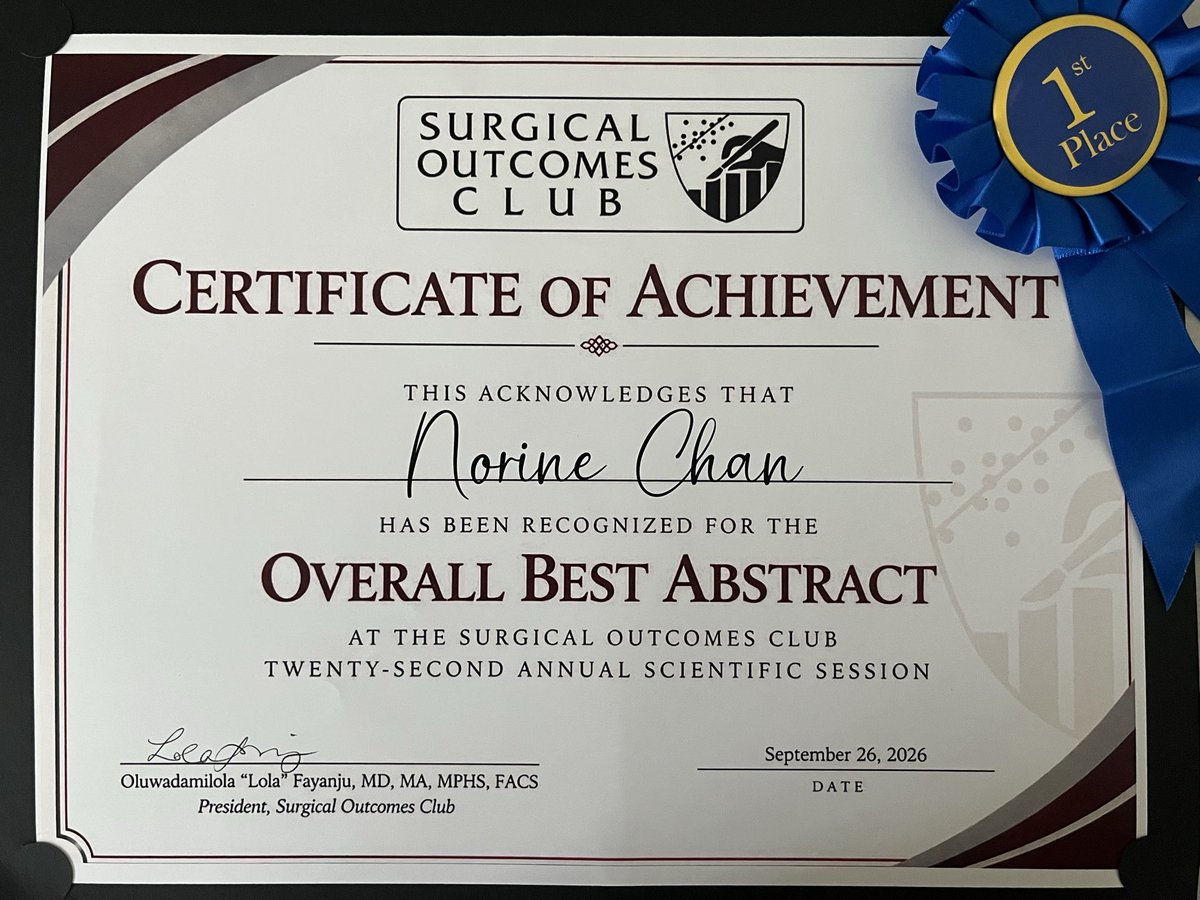 Congratulations on best abstract, Norine! Well done. We’ll see you next year ✨